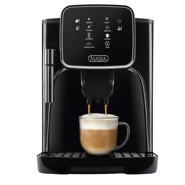 Magia Clasica 2-Cup Black Black Fully Automatic Espresso Machine-With Grinder