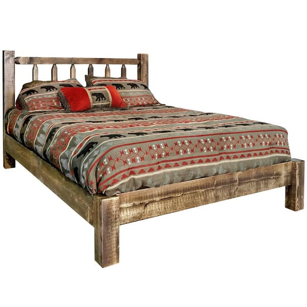 Montana Woodworks Homestead Collection Medium Brown Queen Platform Bed