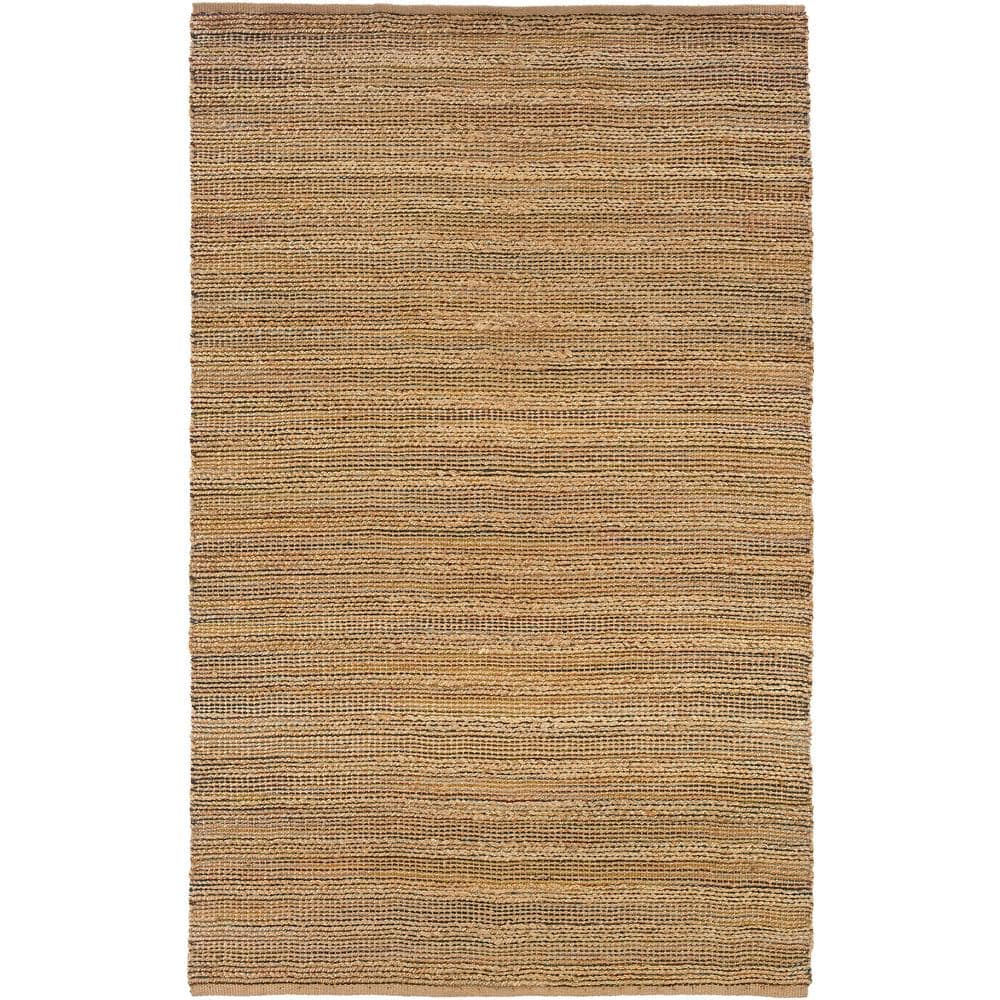 Natural Jute and Chenille Handwoven  Brown 7 ft. 9 in. x 9 ft. 9 in. Area R