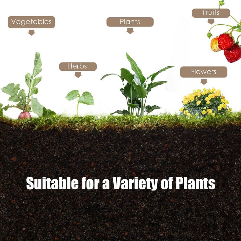 Light Wood Raised Garden Bed Planter Box for Vegetables and Herbs
