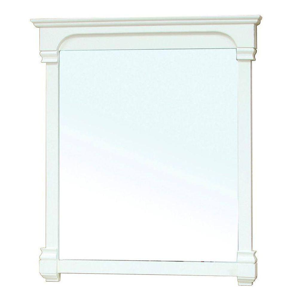 Sauceda 42 in. L x 42 in. W Solid Wood Frame Wall Mirror in Cream White price history on PriceWatchPro