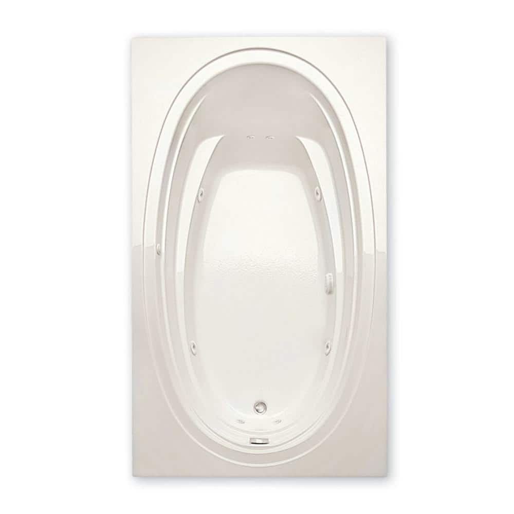 Alydar I 60 in. Acrylic Reversible Drain Rectangular Drop-In Whirlpool Bat