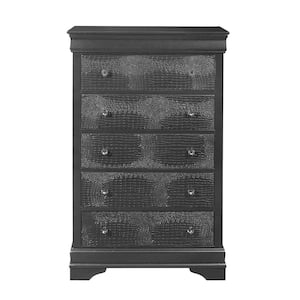 Victoria Gray 5 Drawers 31.26 in Chest of Drawers