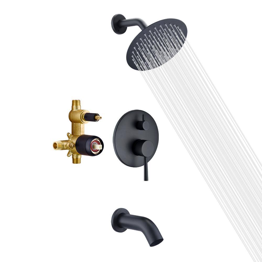 1-Handle 1-Spray Tub and Shower Faucet 1.8 GPM in Matte Black (Valve Included) price history on PriceWatchPro