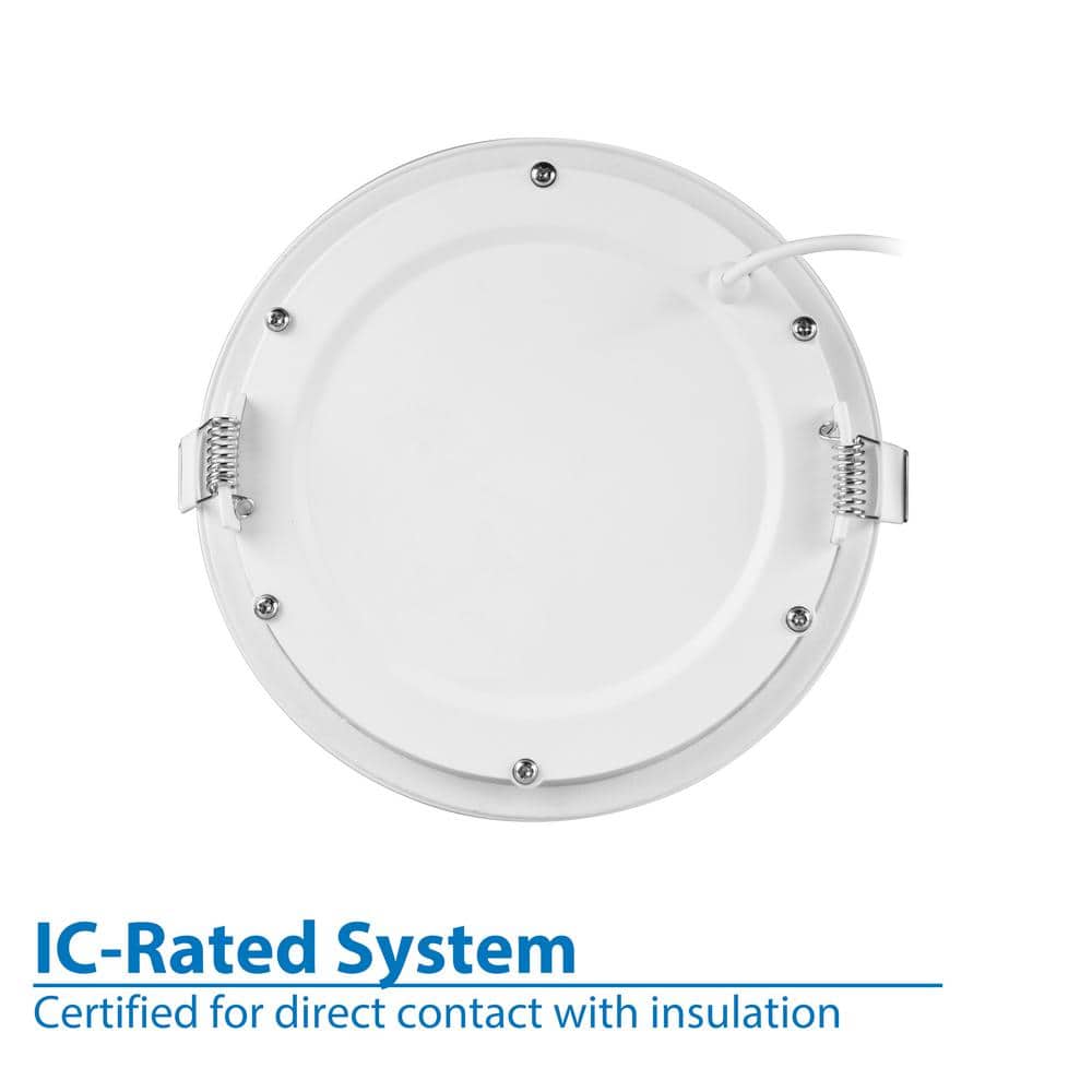 6'' Nickel Round Dimmable LED Recessed Downlight Kit