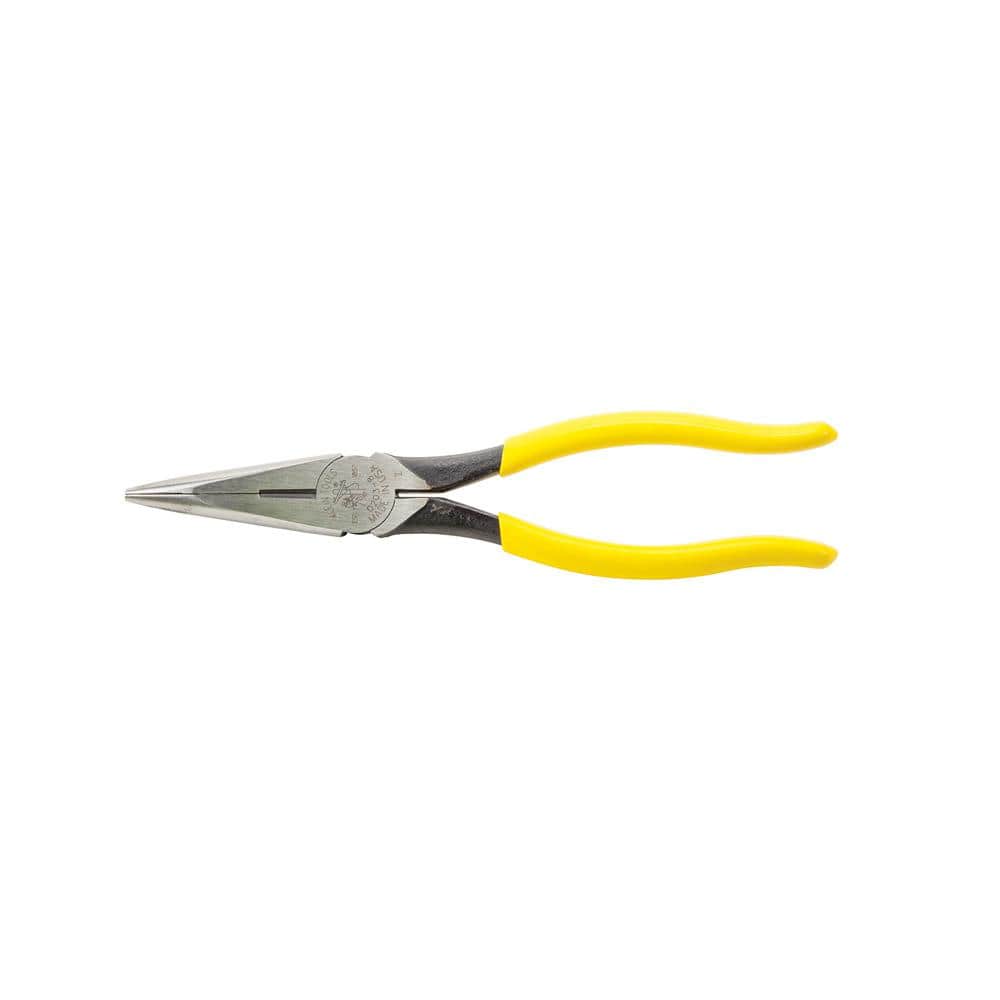 Klein Tools 8 in. Heavy-Duty Long Nose Side Cutting Pliers D203-8 - The  Home Depot