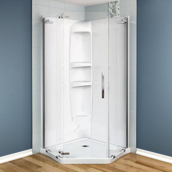 MAAX Olympia 37 in. x 37 in. x 77 in. Shower Stall in White