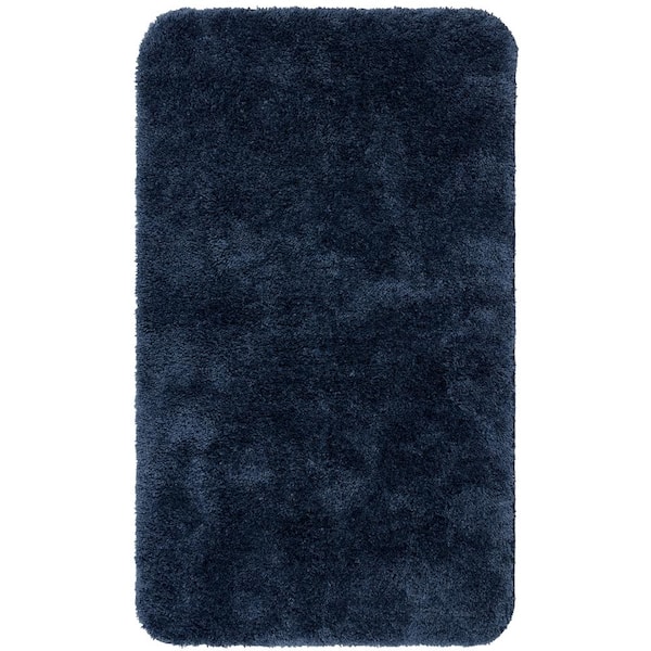 Mohawk Home Bridgetown Plush 20 in. x 34 in. Blue Solid Polyester ...