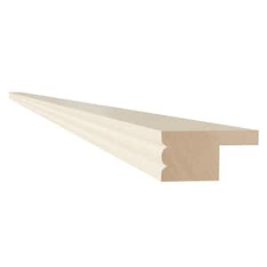 96 in. W x 2 in. D x 1 in. H Solid Wood Kitchen Cabinet Beaded Light Rail Molding in Blended Cream