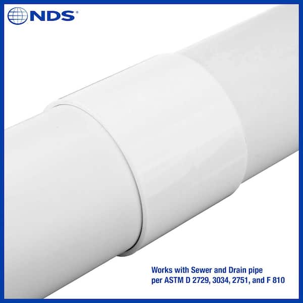 NDS 4 in. Hub X Hub PVC S&D Coupling 4P05 - The Home Depot