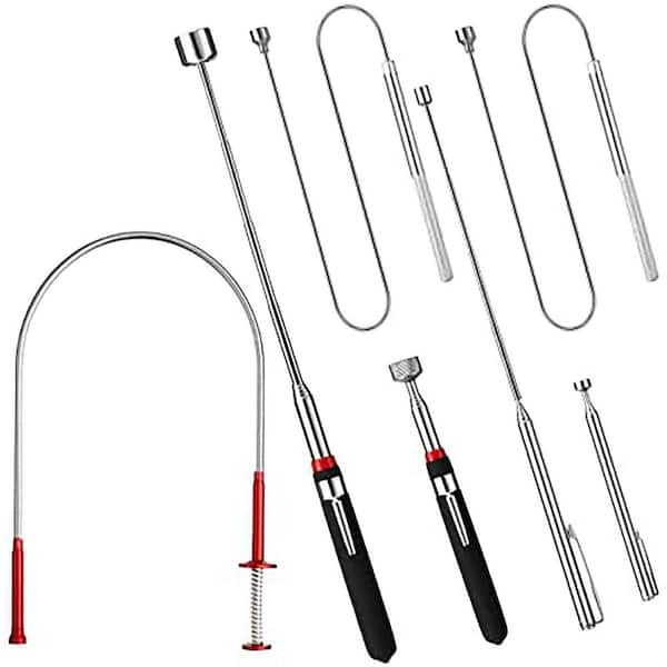 28 in. Flexible Claw Telescoping Magnetic Pickup Tool Set for Home Auto Workshop 7-Piece Multi Pack