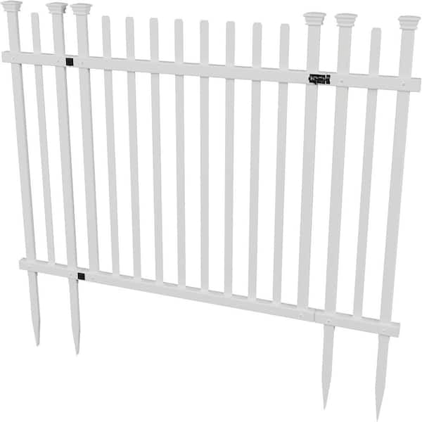 VEIKOUS 36 in. x 72 in. White Vinyl Railing Kit PV0219-01WH - The Home ...