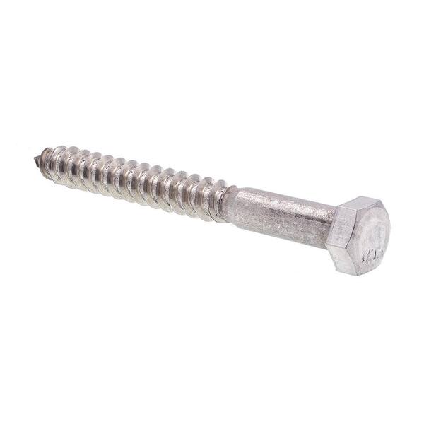 3/8 x 1-1/2 Hex Lag Screw 18-8 Stainless Steel Box of 6 