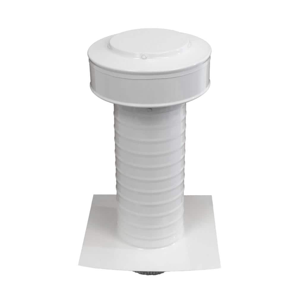 5 in. Dia Aluminum Keepa Roof Jack with 2 in. Tail Pipe in White