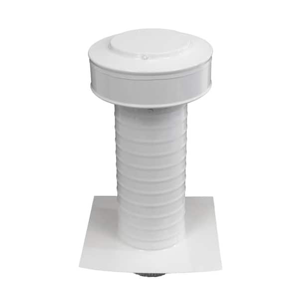 5 in. Dia Aluminum Keepa Roof Jack with 2 in. Tail Pipe in White