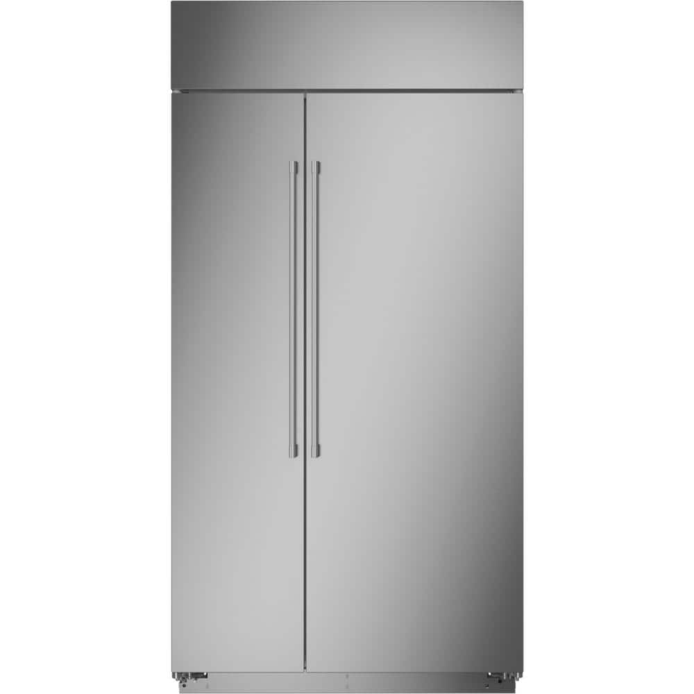 42 in. 25.2 cu. ft. Smart Built-in Side-by-Side Refrigerator in Stainless Steel