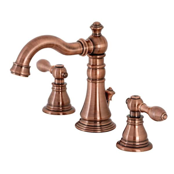 Kingston Brass American Classic 8 in. Widespread 2-Handle Bathroom Faucet in Antique Copper