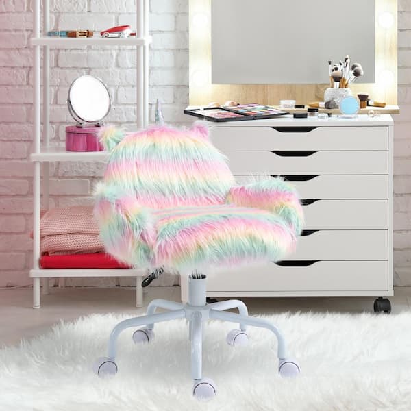 Teens Desk Chairs Pu Leather Computer Chair Pink Chair For Girl