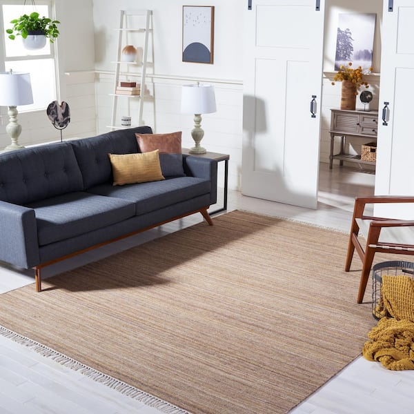 Kilim Beige/Yellow 8 ft. x 10 ft. Solid Color Gradient Area Rug
