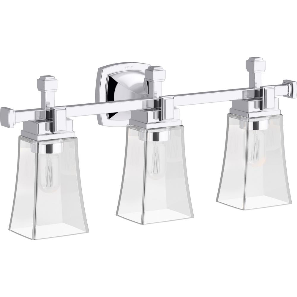 Riff 3-Light Polished Chrome Wall Sconce