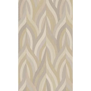 Neutral Interlacing Lines Geometric Print Non Woven Non-Pasted Textured Wallpaper 57 Sq. Ft.