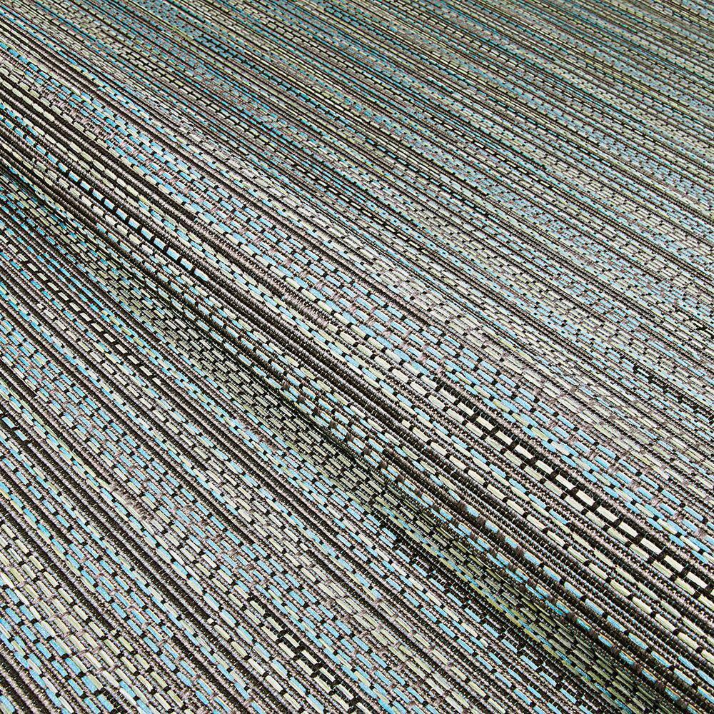 Monaco Transitional Blue Stripe Synthetic 2' x 3' Area Rug