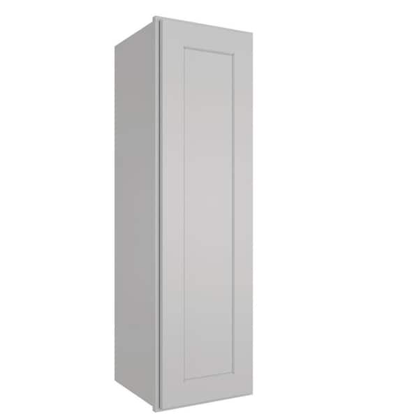 12 in. W x 12 in. D x 42 in. H in Shaker Dove Plywood Ready to Assemble Wall Cabinet 1-Door 3-Shelves Kitchen Cabinet