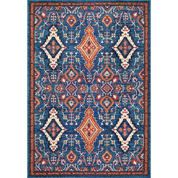 nuLOOM Elayne Diamond Multi 5 ft. x 8 ft. Area Rug