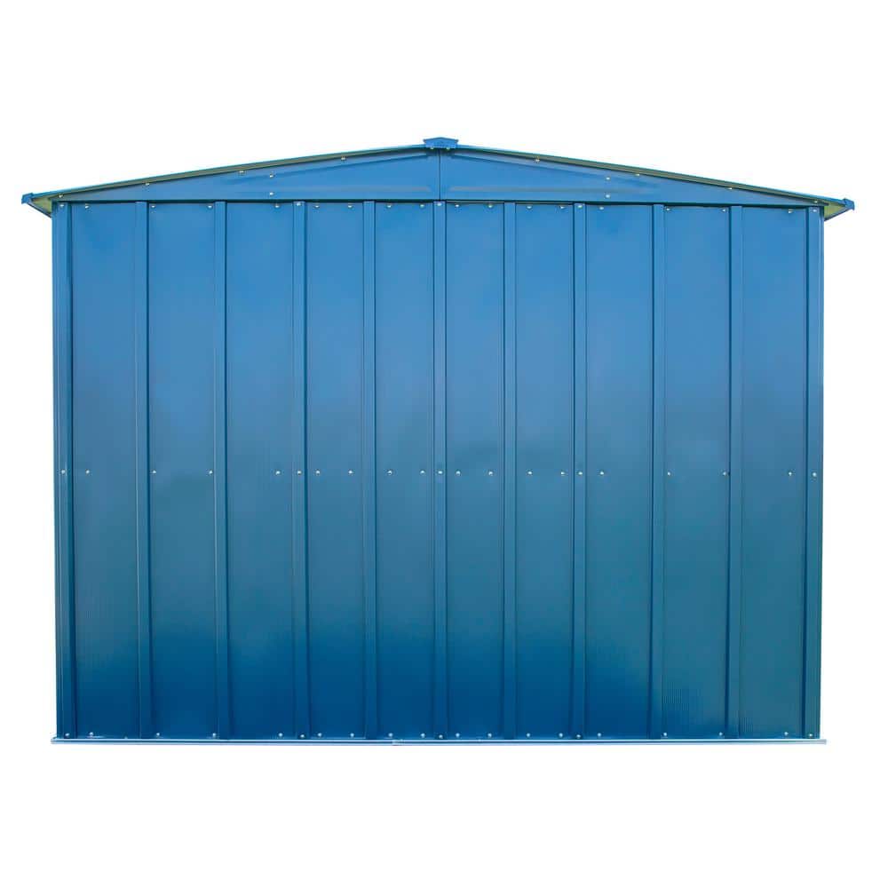8 ft x 6 ft Blue Grey Galvanized Steel Storage Shed