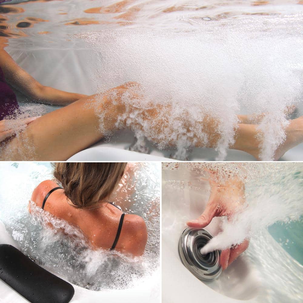 Annapolis 6-Person Gray and White Polyethylene Hot Tub