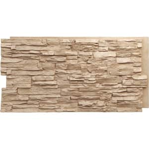 Canyon Ridge 45 3/4 in. x 1 1/4 in. Ocean Floor Stacked Stone, StoneWall Faux Stone Siding Panel