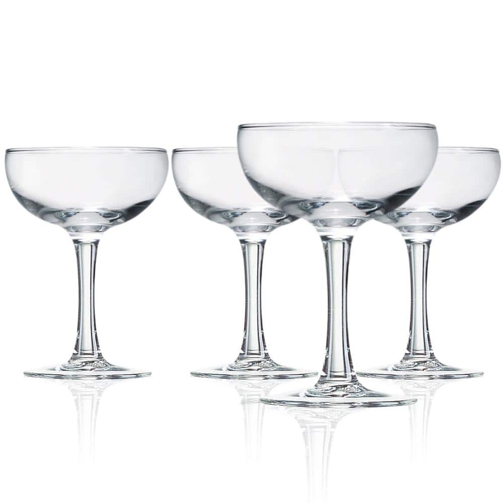Godinger Martini Glasses - Set of 4, 8oz Dessert Cups, Italian  Made Cocktail Glasses: Martini Glasses