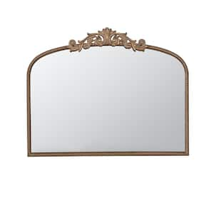 Anky 40 in. W x 31.2 in. H Glass Framed Gold Wall Mounted Decorative Mirror