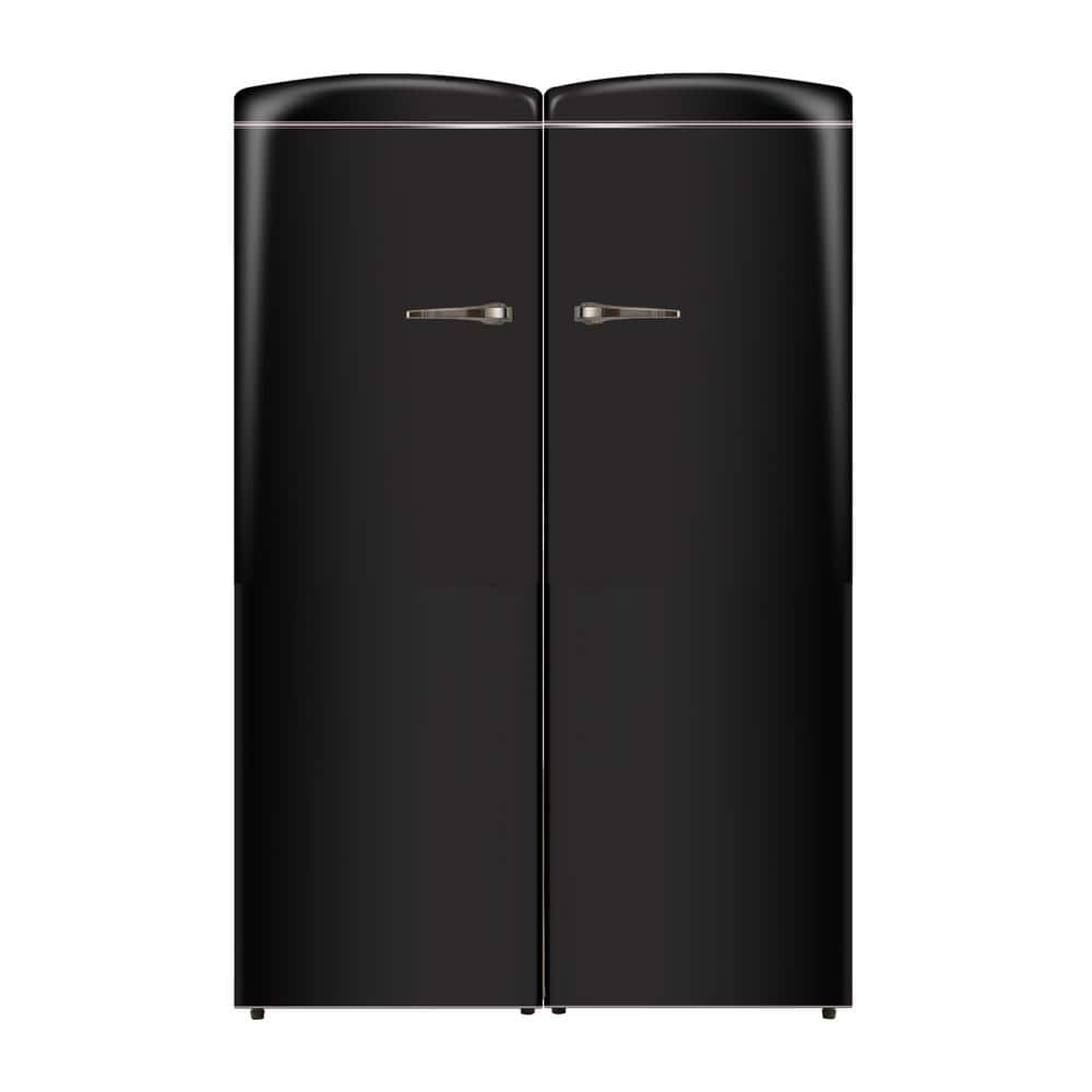 8.3 cu.ft. Energy star Classic Retro Upright Freezer-11 cu.ft. Classic Retro Refrigerator Set in Black