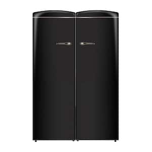 8.3 cu.ft. Energy star Classic Retro Upright Freezer-11 cu.ft. Classic Retro Refrigerator Set in Black