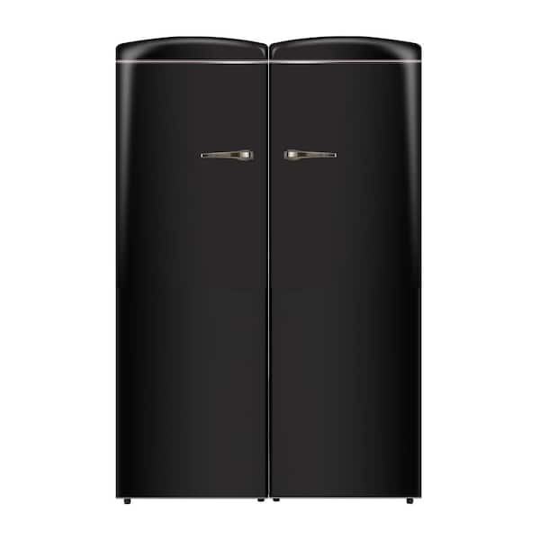 8.3 cu.ft. Energy star Classic Retro Upright Freezer-11 cu.ft. Classic Retro Refrigerator Set in Black