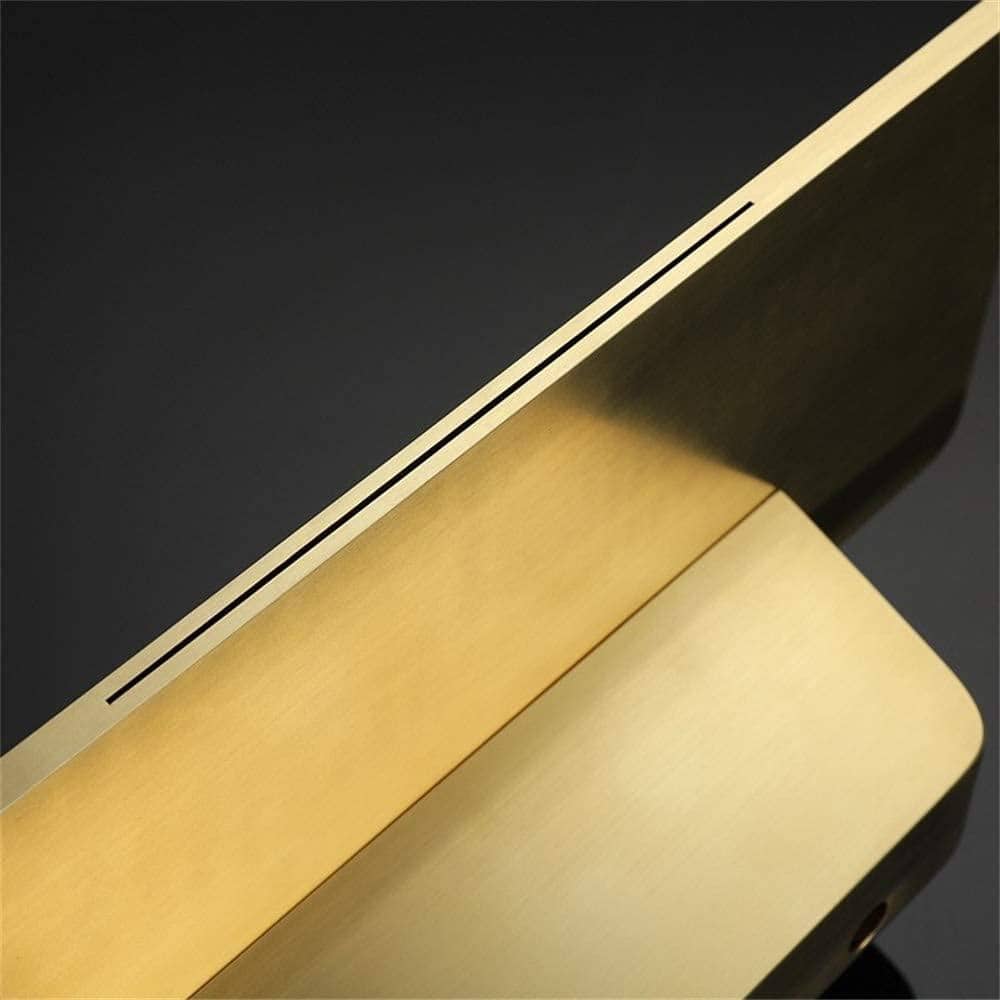 Brushed Gold Wall-Mounted Waterfall Bathroom Faucet