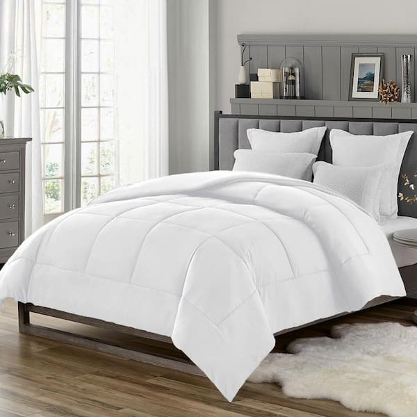 swift home Queen Size All Season Ultra Soft Down Alternative Single Comforter, White