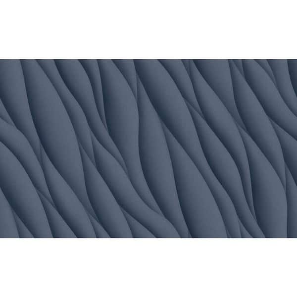 Walls Republic Petrol 3D Ocean Waves Print Non-Woven Paper Paste the Wall Textured Wallpaper 57 sq. ft.