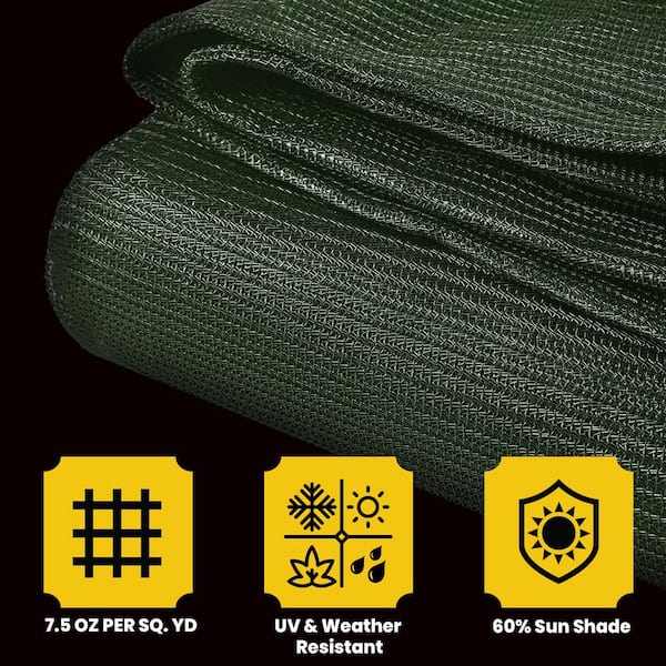 CORETARPS 12 ft. X 12 ft. Green 250 GSM 7.5 oz. Heavy Duty
