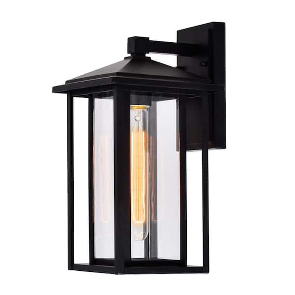 CWI Lighting Crawford 1 Light Black Outdoor Wall Light