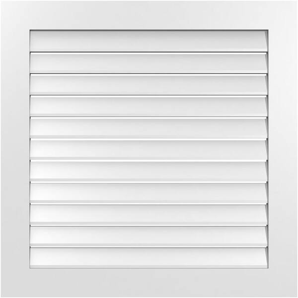 thumbnail image 2 of 12x12 Inch Round PVC Gable Vent - Surface Mount With 2x1.5 Inch Brickmould Frame For Home Exterior 2 of 9