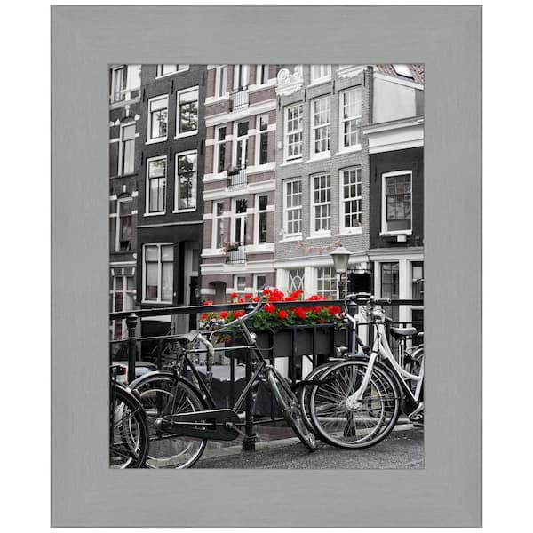 Amanti Art Brushed Nickel Picture Frame Opening Size 11 x 14 in.