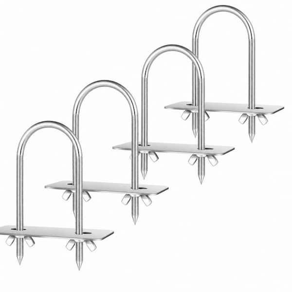 Adjustable Stainless‑Steel Rotisserie Fork U‑Bolt, Sturdy Pizza and BBQ Accessory for Thanksgiving Whole‑Meat Roasting
