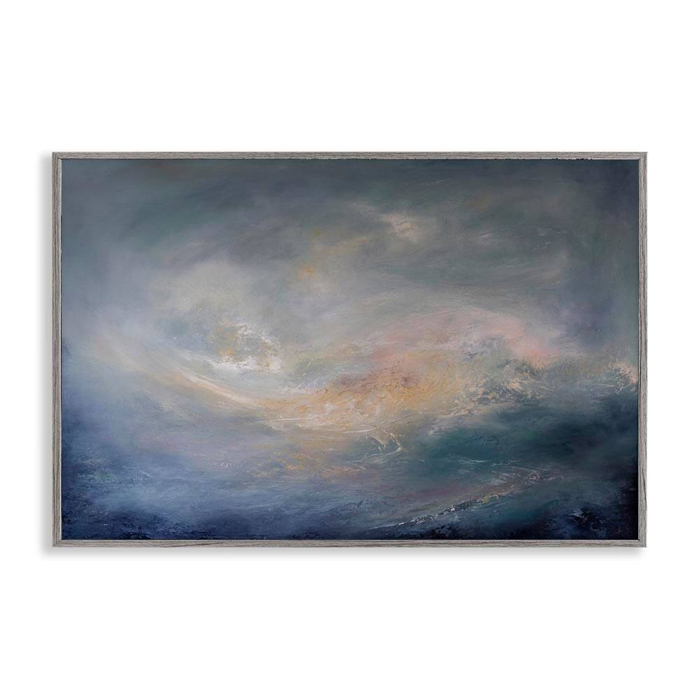 Swirling Abstract Clouds by Lydia Orange Gray Framed Abstract Giclee Art Print 12 in. x 18 in. price history on PriceWatchPro