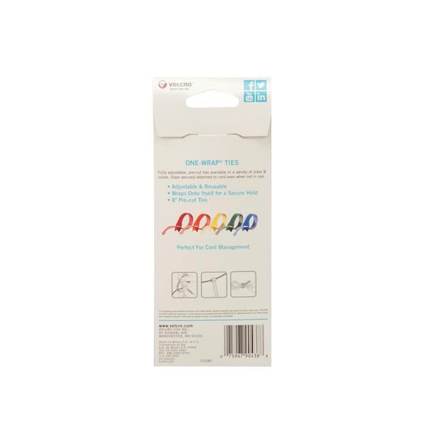 VELCRO 4 in. x 2 in. Industrial Strength Strips in White (2-Pack) 90200 -  The Home Depot