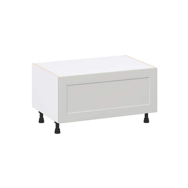 Galveston 36 in. W x 24 in. D x 19.5 in. H Assembled Shaker Window Seat Base Kitchen Cabinet in Light Grey