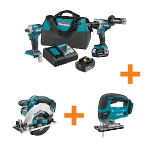 18V LXT Lithium-ion Brushless 2-pc Combo Kit 5.0Ah with bonus 18V LXT 6-1/2 in. Circular Saw and 18V LXT Jig Saw