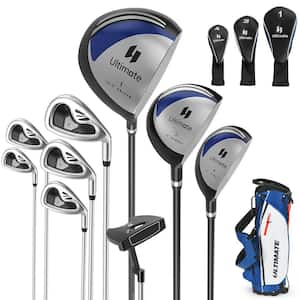 Men's 9 Pieces Complete Golf Club Set Includes 460cc Alloy Driver 3# Fairway Wood 4# Hybrid 6# 7# 8# 9#  and  P# Irons