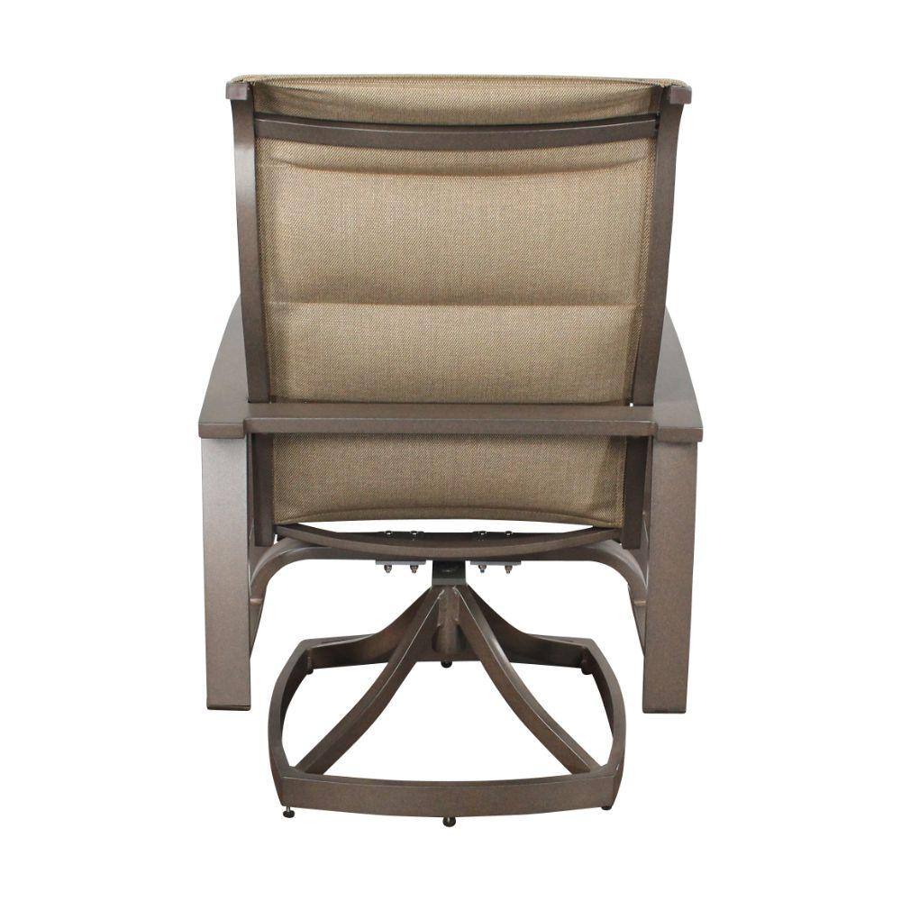 Madison Transitional High-Grade Aluminum Swivel Dining Chair with Cushions